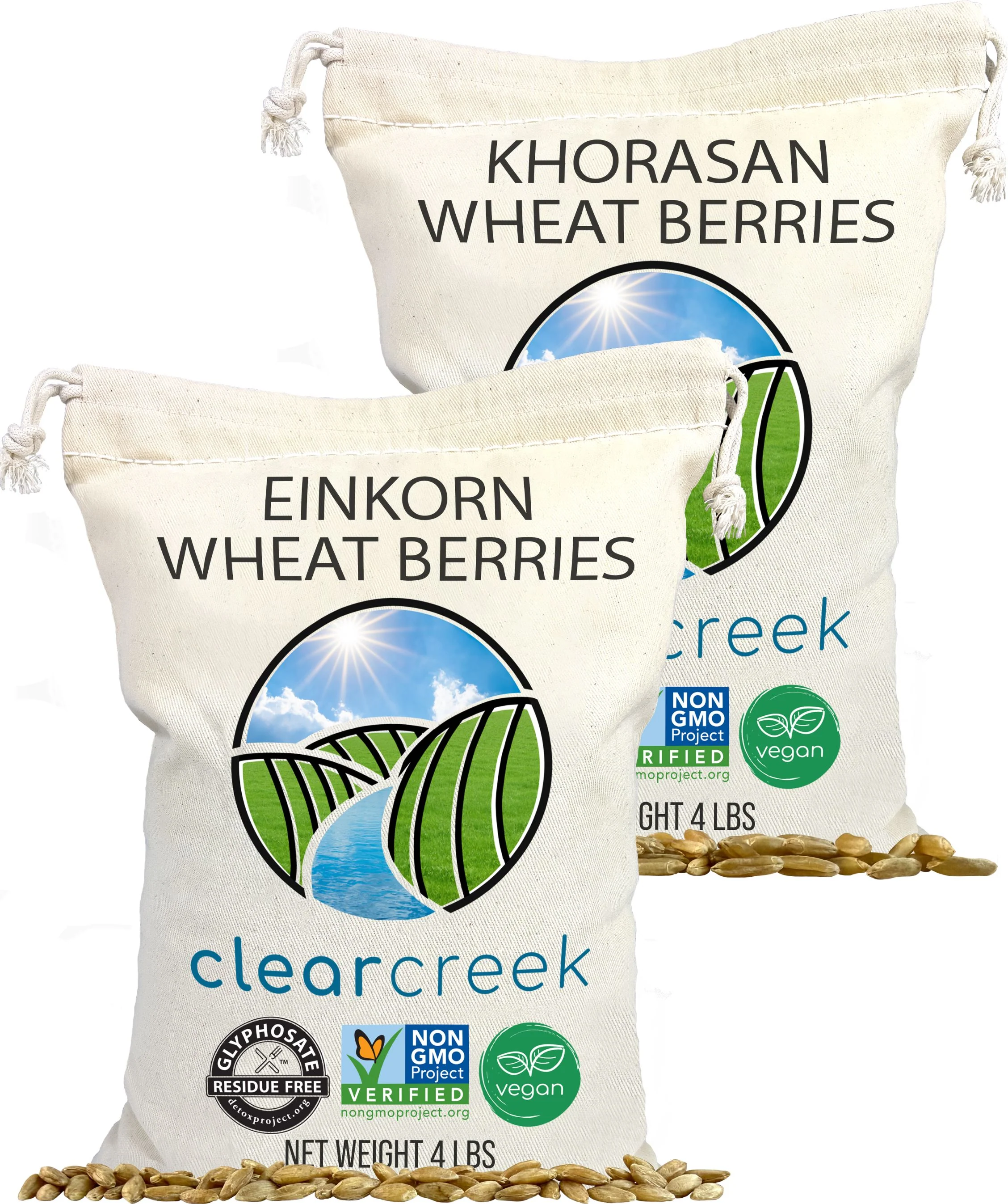Einkorn and Khorasan Wheat Berries - 8 lb