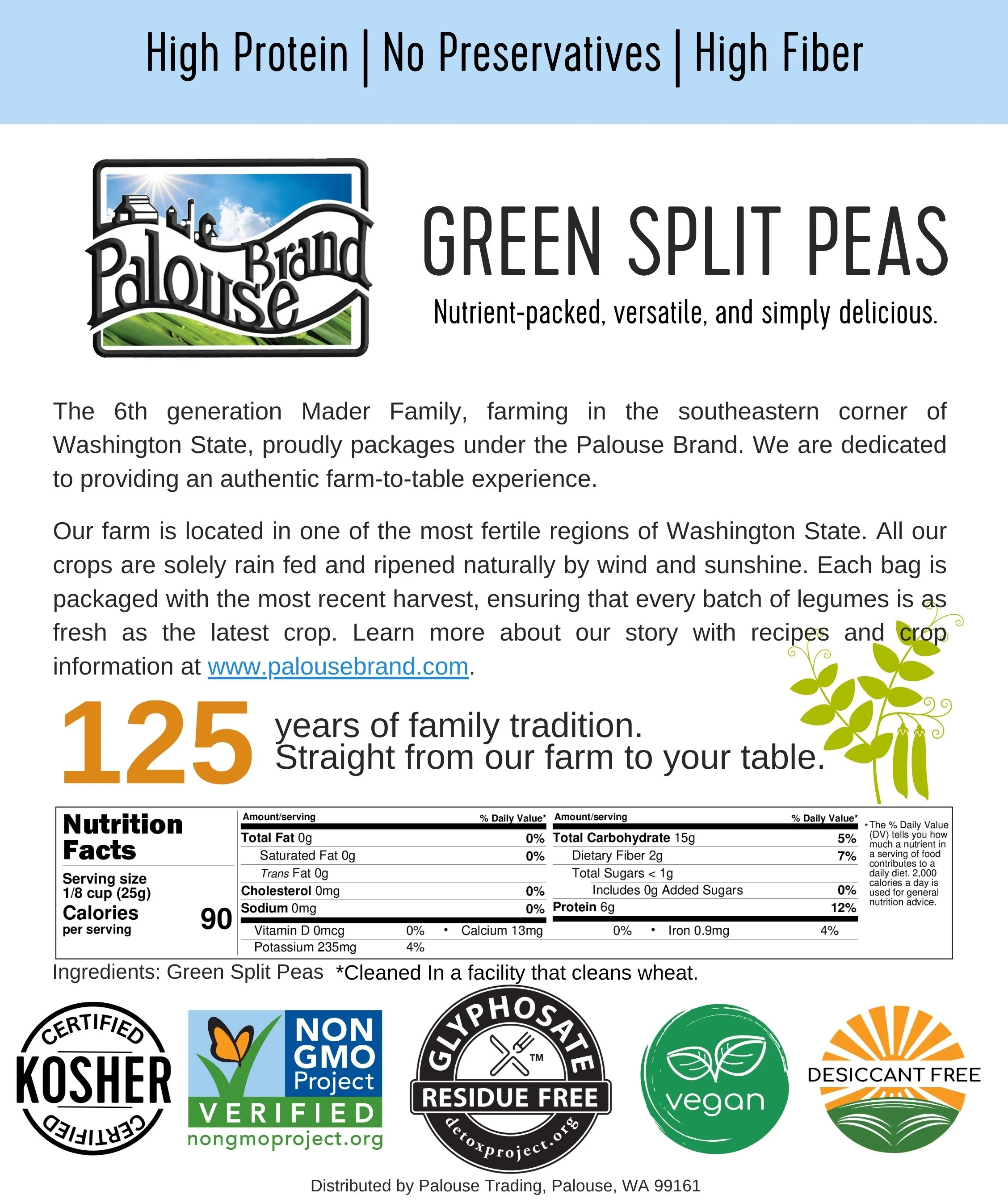 Green Split Peas - 25 lb Bag - Image 5