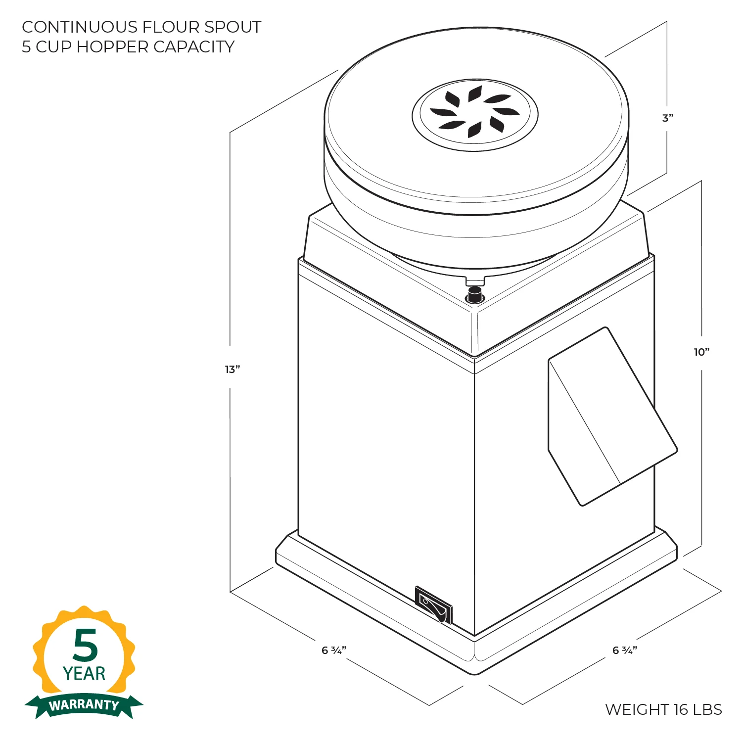 Harvest Grain Mill - Black - Image 8