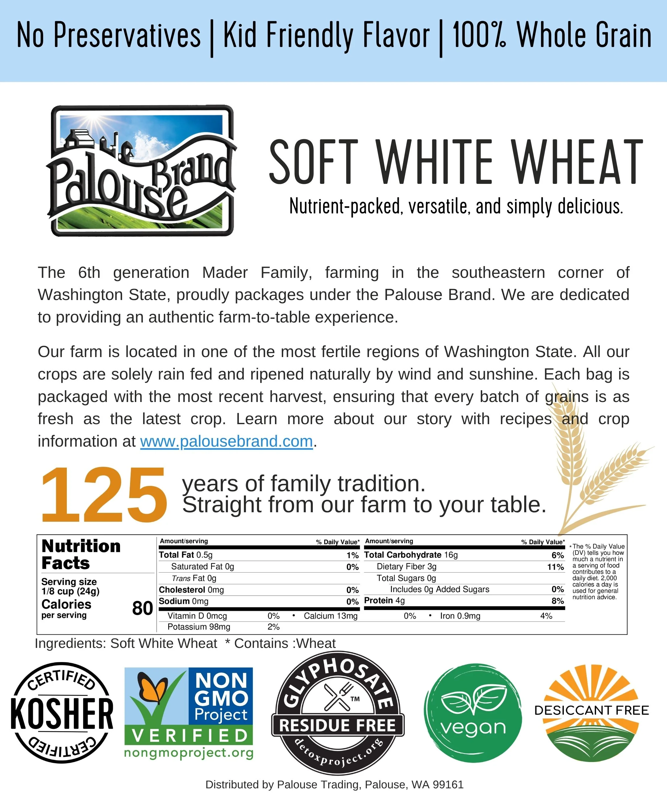 Soft White Wheat - 25 lb Bag - Image 5
