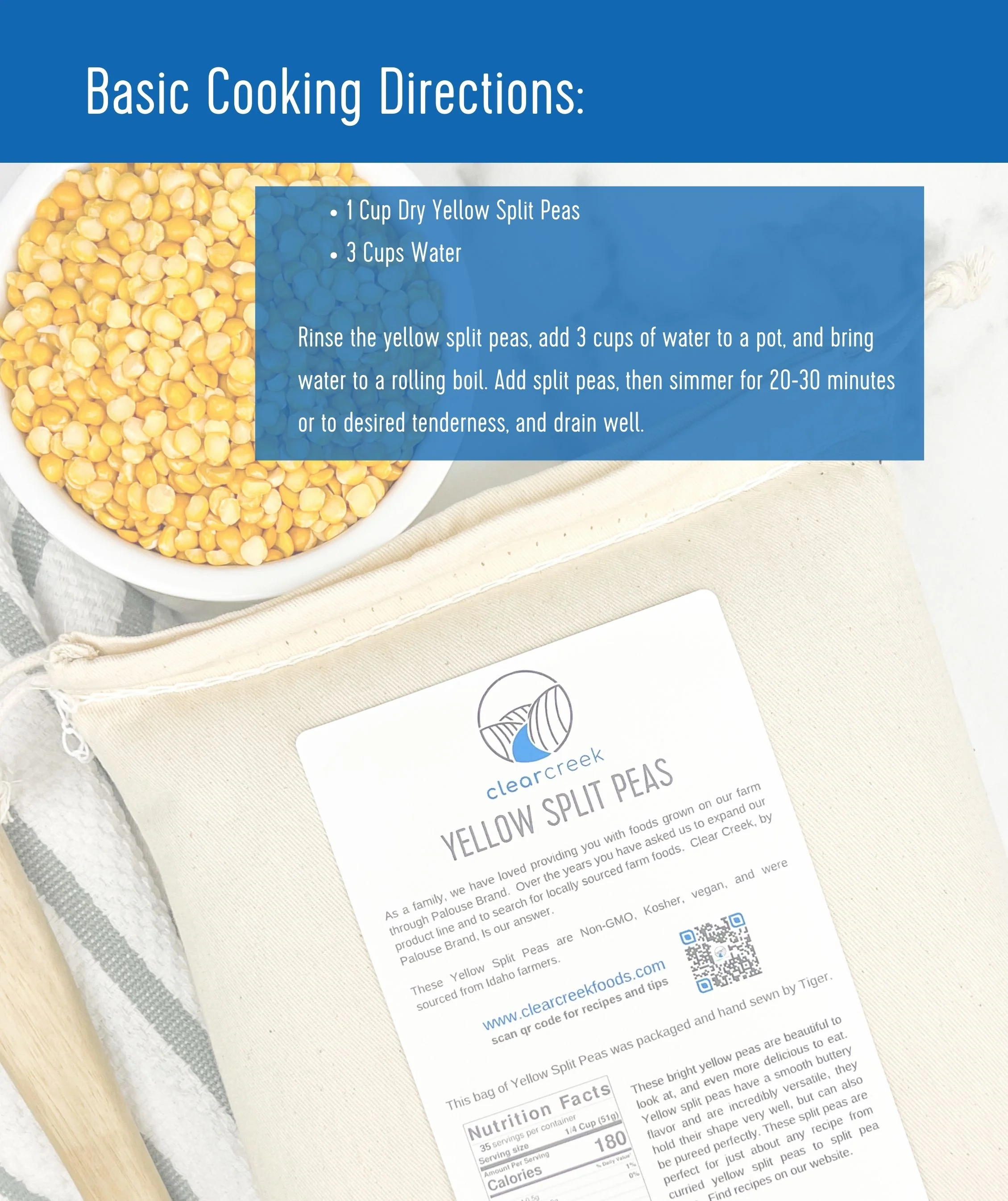 Yellow Split Peas - Value Pack - 8 lb - Image 3